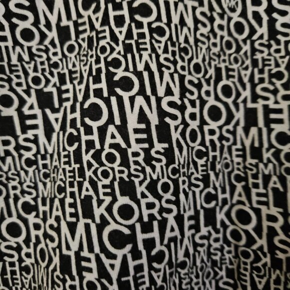 Michael Kors black and white long sleeve top features a drawstring detail size m - Picture 5 of 6